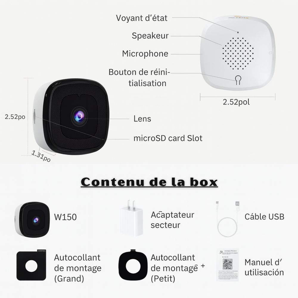 CamDiscrète Glesera pour fenêtre