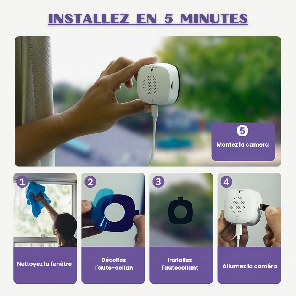 CamDiscrète Glesera pour fenêtre